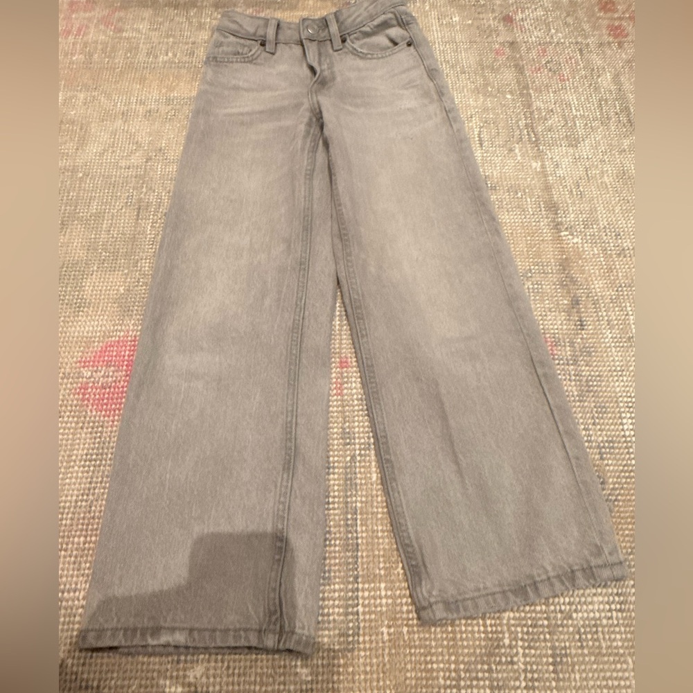 Zara Women's Light Gray Flare Jeans